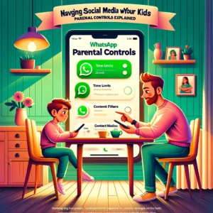 padre implementando control parental en whatsapp