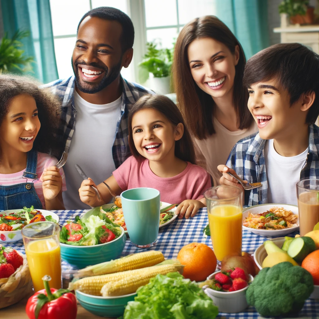 familia disfrutando de la cocina culinaria